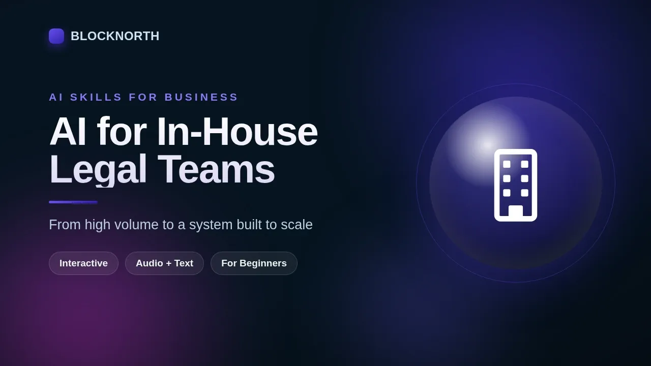 AI for In-House Legal Teams, online course for legal teams