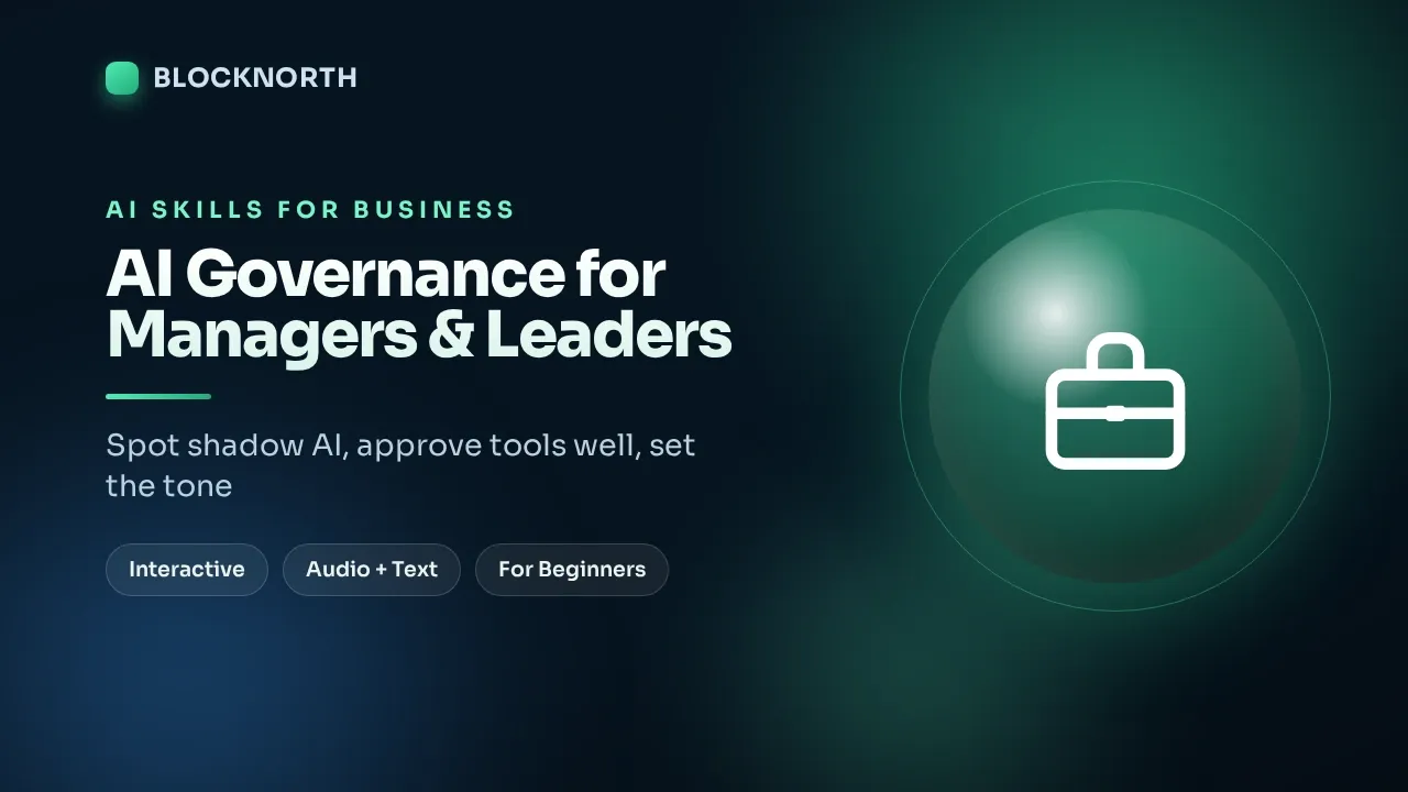 AI Governance for Managers & Leaders, online course for managers and leaders