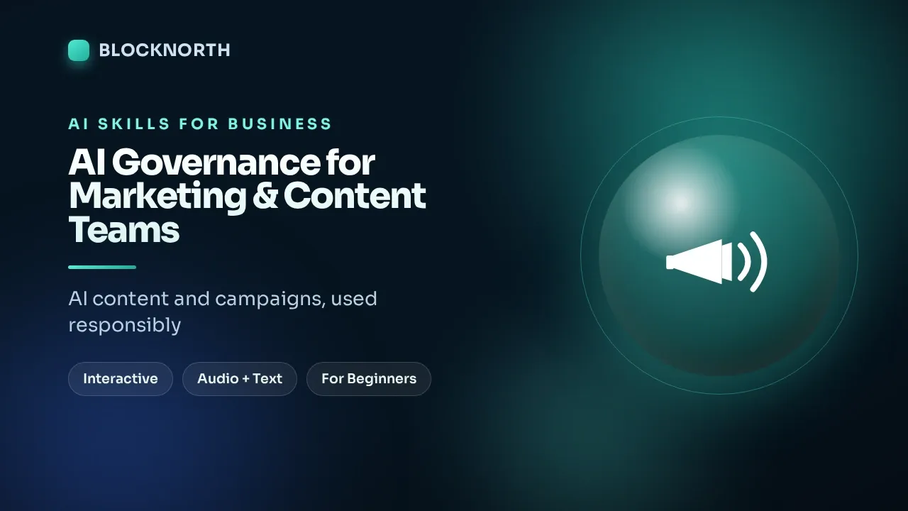AI Governance for Marketing & Content Teams, online course for sales and marketing teams