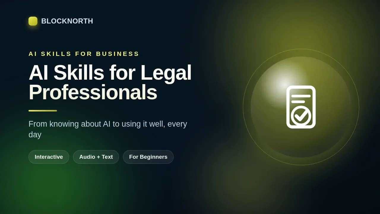 AI Skills for Legal Professionals, online course for legal teams