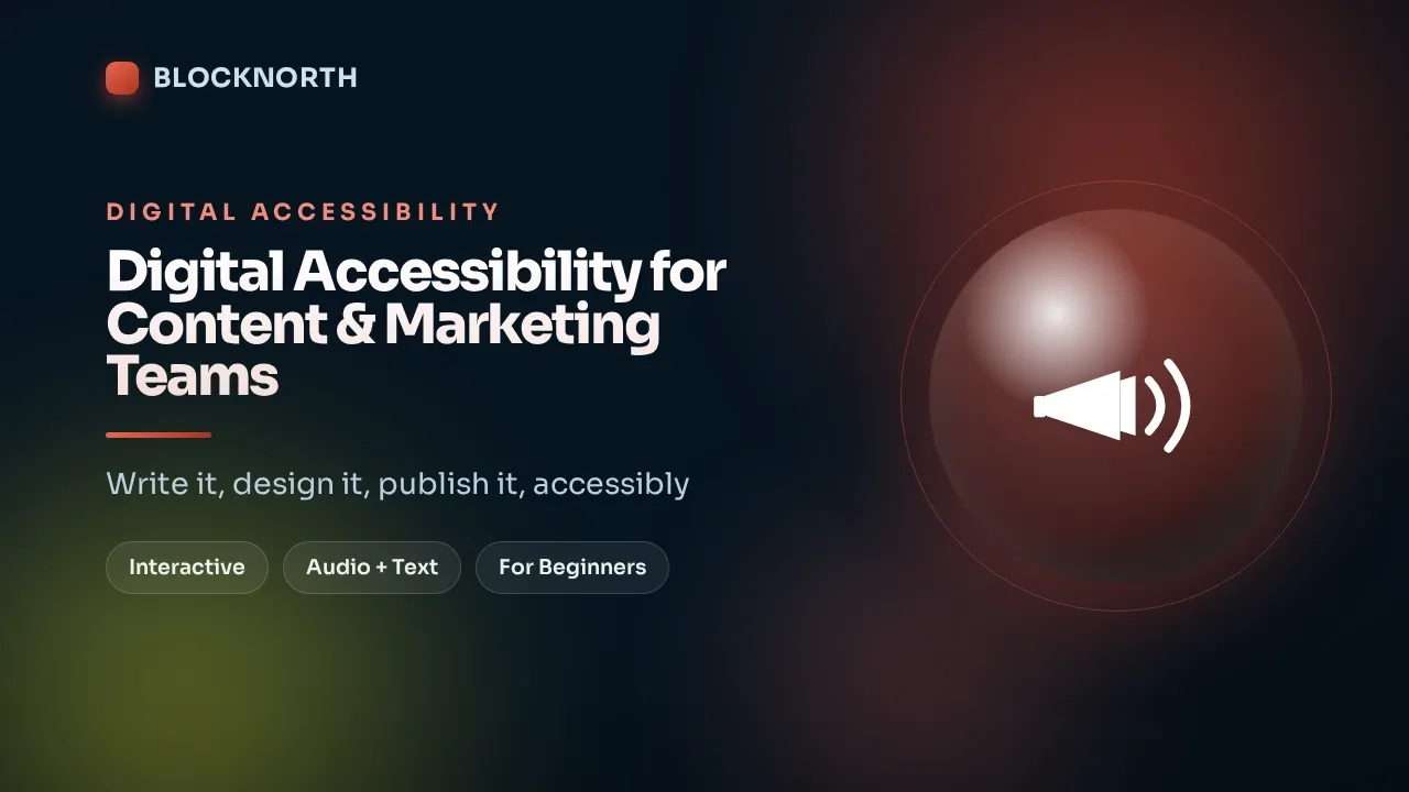 Digital Accessibility for Content & Marketing Teams, online course for sales and marketing teams