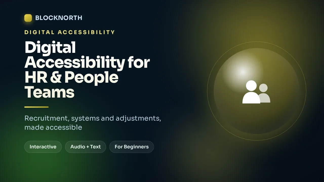 Digital Accessibility for HR & People Teams, online course for HR and people teams