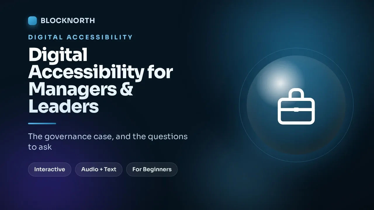Digital Accessibility for Managers & Leaders, online course for managers and leaders