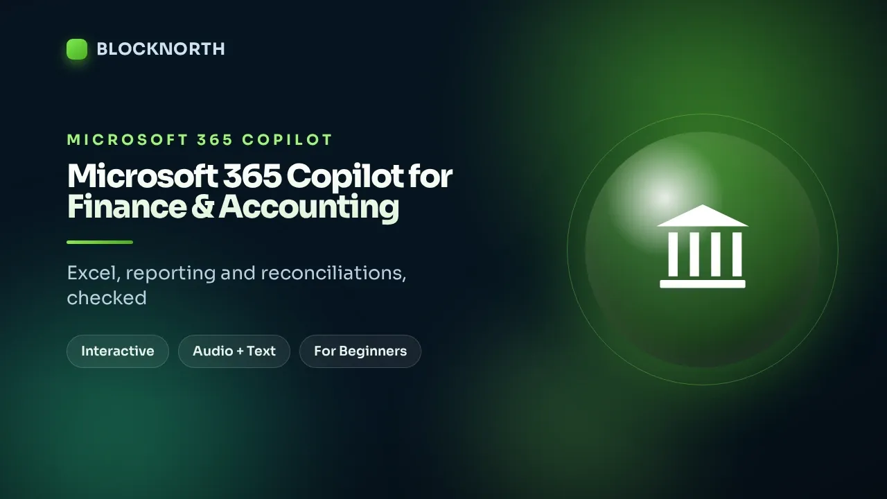 Microsoft 365 Copilot for Finance & Accounting, online course for finance teams