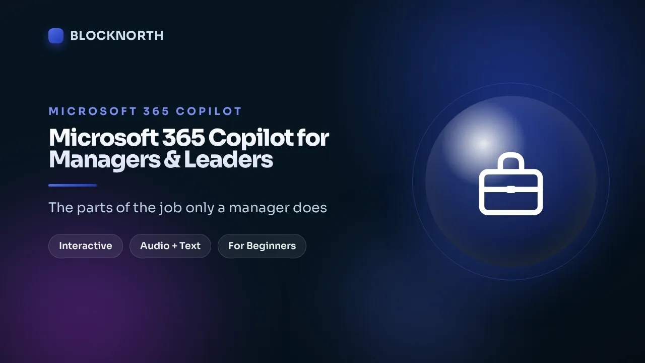 Microsoft 365 Copilot for Managers & Leaders, online course for managers and leaders