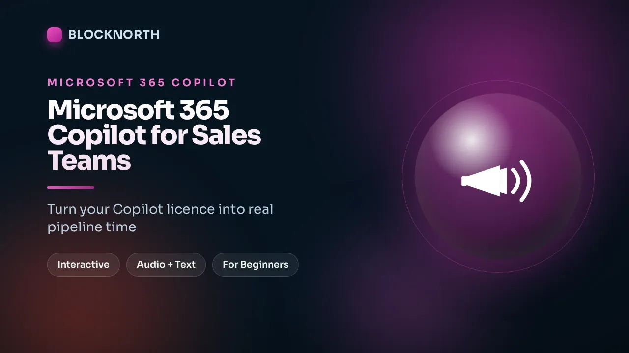 Microsoft 365 Copilot for Sales Teams, online course for sales and marketing teams